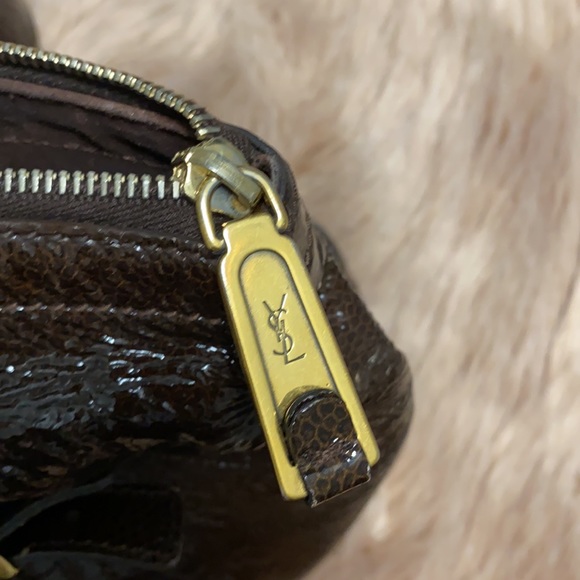 YSL tote in rich brown shiny in color - Picture 3 of 4